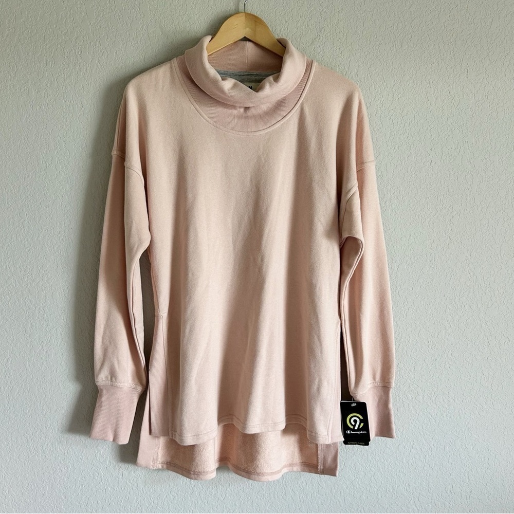 Champion Funnel Neck pullover Tunic Sweatshirt Spiced Almond New Size M